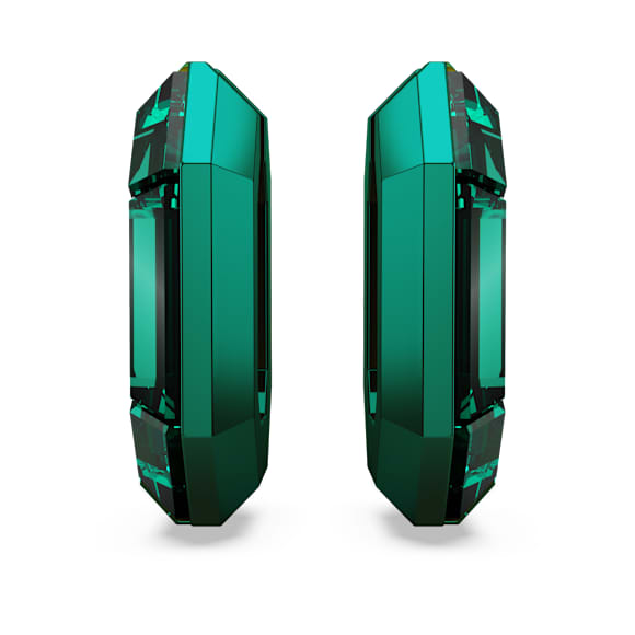 Lucent 大圈耳環, 八邊形, 細碼, 綠色 - Swarovski, 5680786