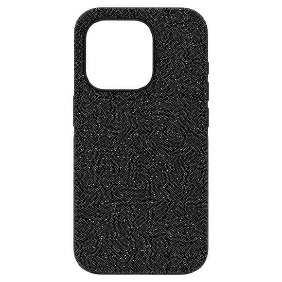 High smartphone case, iPhone® 15 Pro, Black | Swarovski