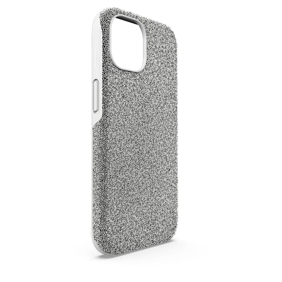 Swarovski シルバー グリッター iPhoneケース High smartphone case, iPhone® 15, Silver tone | Swarovski