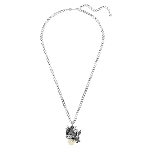 Chinese Zodiac pendant, Dragon, Grey, Mixed metal finish - Swarovski, 5681059