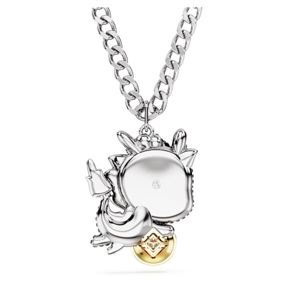 Chinese Zodiac pendant, Dragon, Grey, Mixed metal finish - Swarovski, 5681059