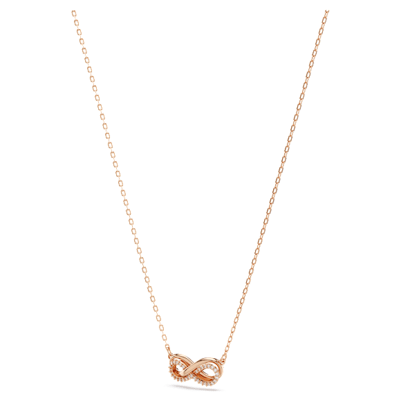 Hyperbola set, Infinity, White, Rose gold-tone plated - Swarovski, 5682483