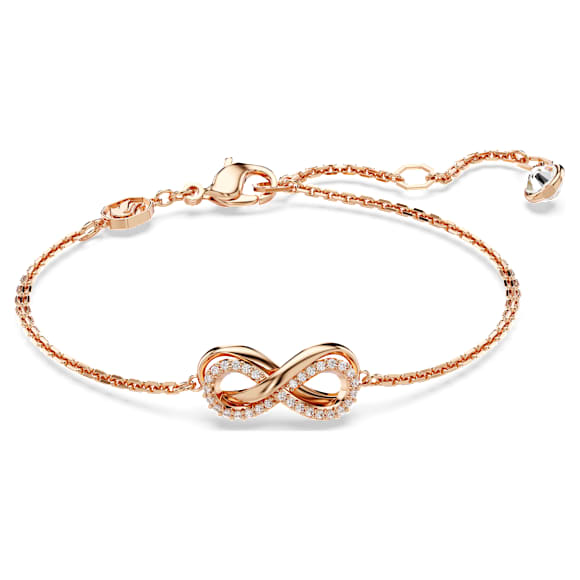 Hyperbola Set, Unendlichkeit, Weiß, 18K Roségoldbeschichtet - Swarovski, 5682483