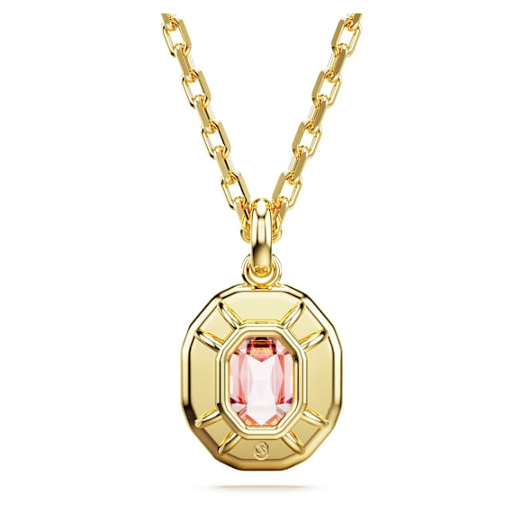 Imber pendant, Octagon cut, Pink, Gold-tone plated - Swarovski, 5682531