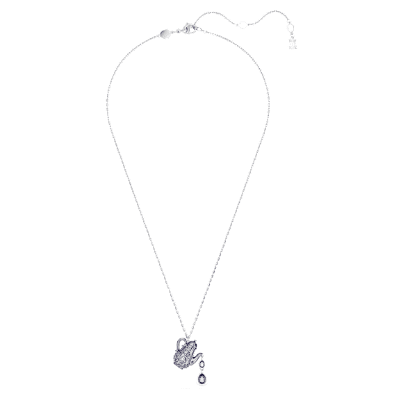 Alice in Wonderland จี้สร้อยคอ, กาน้ำชา, ม่วง, เคลือบโรเดียม - Swarovski, 5682807