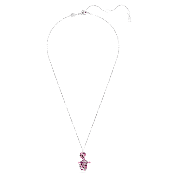 Pingente Alice in Wonderland, Gato, Rosa, Lacado a ródio - Swarovski, 5682809