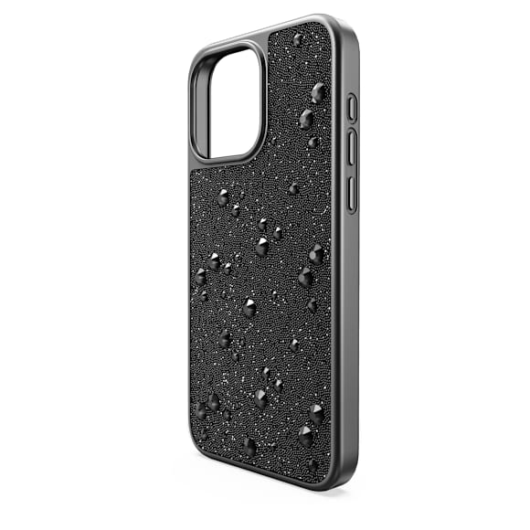 スワロフスキー　スマートフォンケース iPhone 15 ProMax ブラック High スマートフォンケース, フラットバック・クリスタル, iPhone® 15