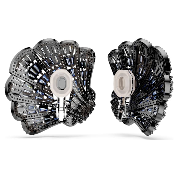 Idyllia clip earrings, Shell, Blue, Mixed metal finish - Swarovski, 5683033