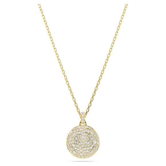 Meteora layered pendant, White, Gold-tone plated - Swarovski, 5683442