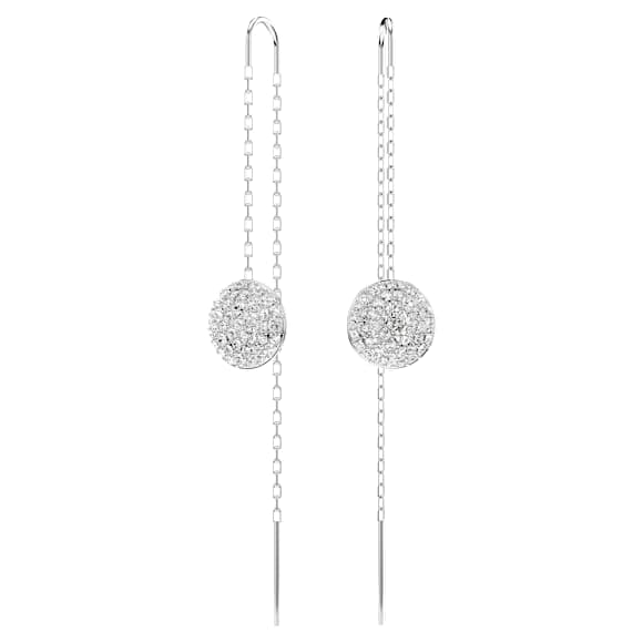 Meteora 드롭 이어링, 화이트, 로듐 플래팅 - Swarovski, 5683448