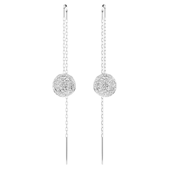 Meteora 드롭 이어링, 화이트, 로듐 플래팅 - Swarovski, 5683448