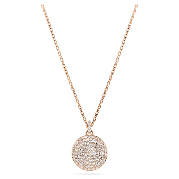 Wisiorek warstwowy Sublima, Biały, Wykończenie z 18-karatowego różowego złota - Swarovski, 5683449
