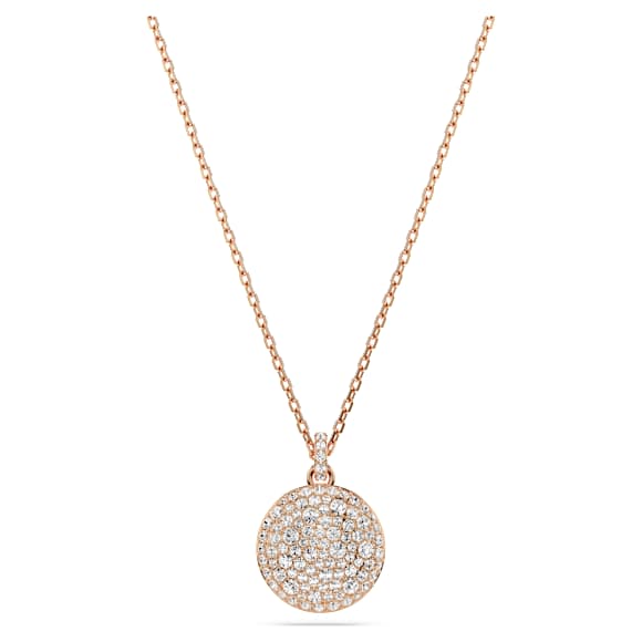 Pendente stratificato Meteora, Bianco, Placcato color oro rosa - Swarovski, 5683449