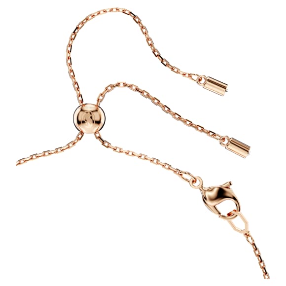 Hyperbola Y 型链坠, 心形, 粉红色, 镀玫瑰金色调 - Swarovski, 5683575