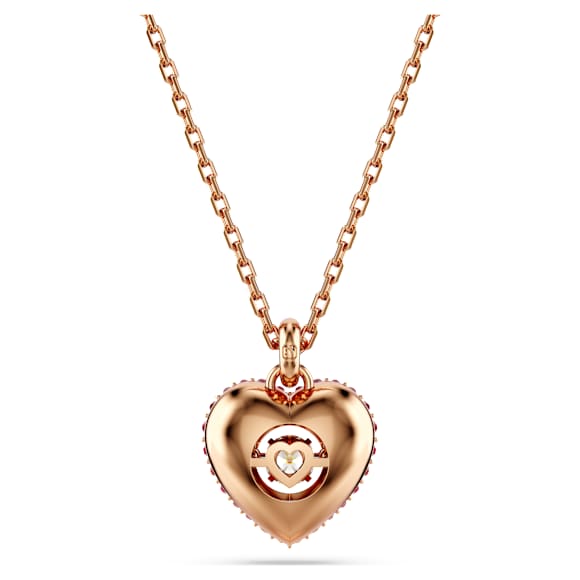 Hyperbola pendant, Heart, Pink, Rose gold-tone plated - Swarovski, 5683580