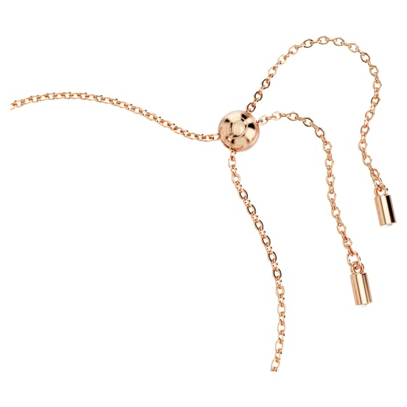 Idyllia bangle, Heart, Pink, 18K rose gold finish - Swarovski, 5683581