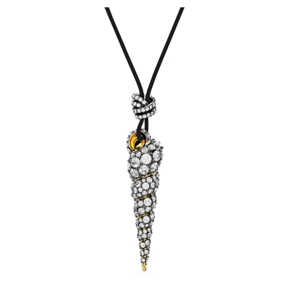 Pendentif Idyllia, Taille ronde, Coquillage, Blanc, Finition mix de métal - Swarovski, 5684083
