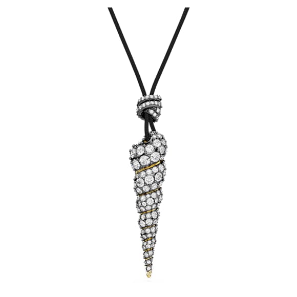 Pendentif Idyllia, Taille ronde, Coquillage, Blanc, Finition mix de métal - Swarovski, 5684083