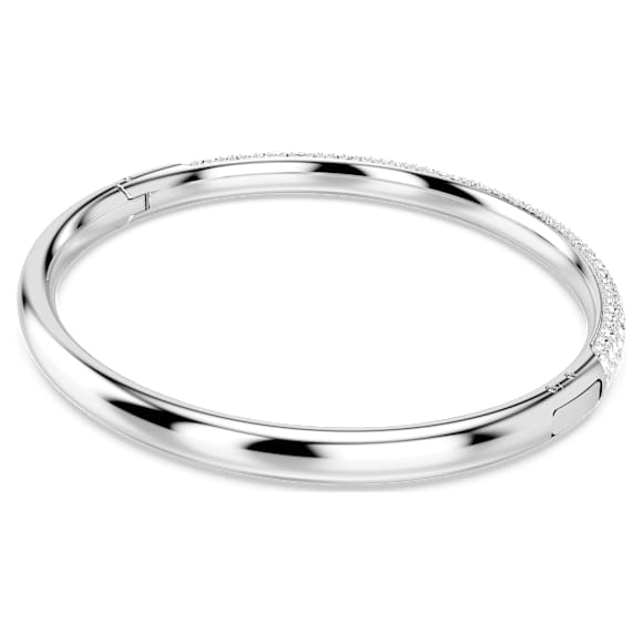 Bracelet-jonc Meteora, Pavé neige, Blanc, Métal rhodié - Swarovski, 5684243
