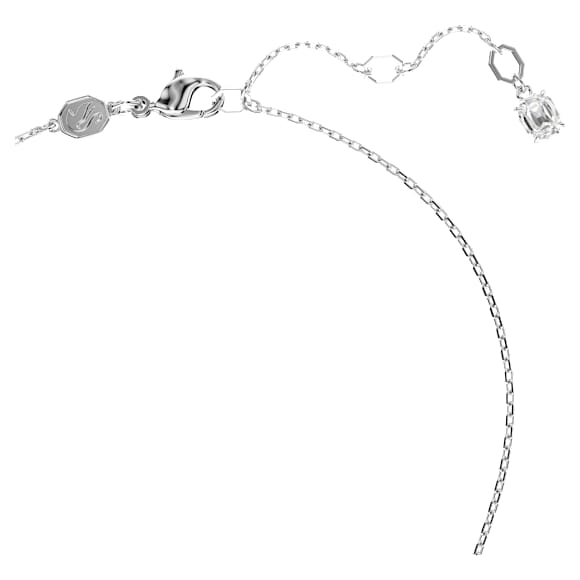 Idyllia ペンダント, ハート, ホワイト, ロジウム・プレーティング