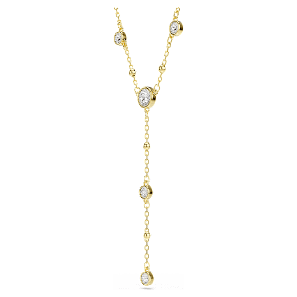 Imber y-ketting, Ronde slijpvorm, Wit, ‎18k gouden afwerking - Swarovski, 5684510