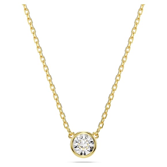 Imber hanger, Ronde slijpvorm, Wit, Goudkleurige toplaag - Swarovski, 5684511