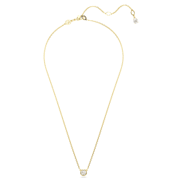 Imber hanger, Ronde slijpvorm, Wit, Goudkleurige toplaag - Swarovski, 5684511