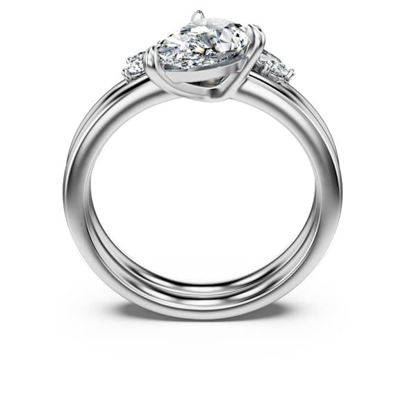 Galaxy ring, Set (2), Lab-grown diamonds 1.4 ct tw, Mixed shapes, 14K white gold - Swarovski, 5684697