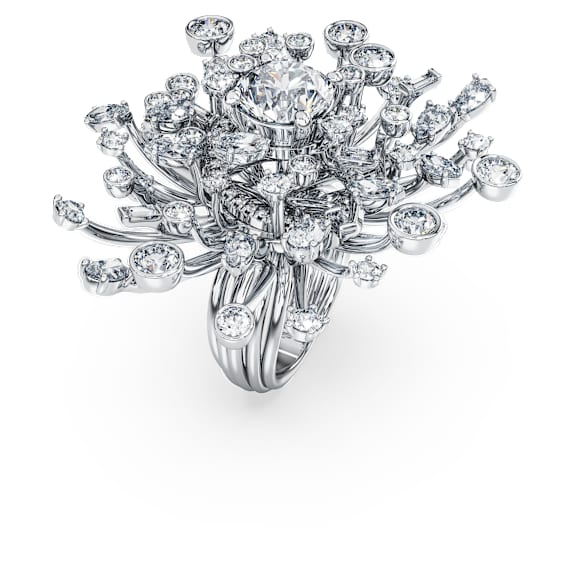 Galaxy ring, Lab-grown diamonds 9.5 ct tw, Mixed shapes, 18K white gold - Swarovski, 5684705