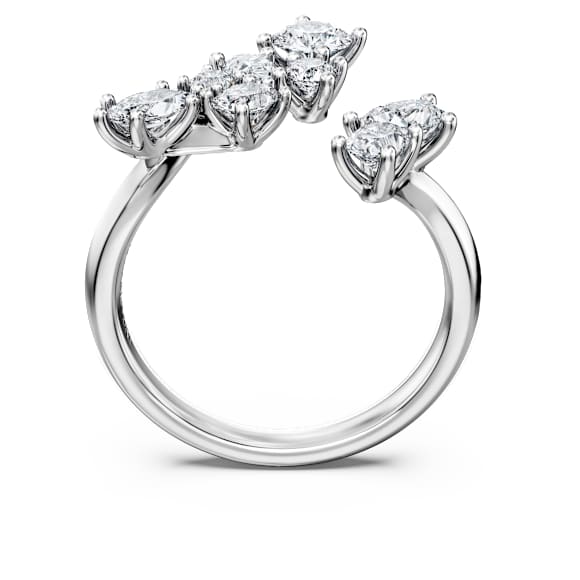 Galaxy bypass ring, Lab-grown diamonds 1.25 ct tw, Mixed shapes, 14K white gold - Swarovski, 5684708