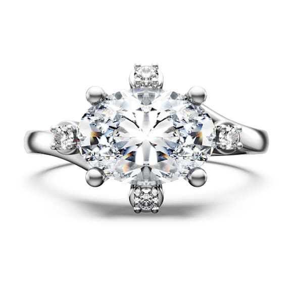 Galaxy ring, Lab-grown diamonds 2.1 ct tw, Mixed shapes, 14K white gold - Swarovski, 5684730