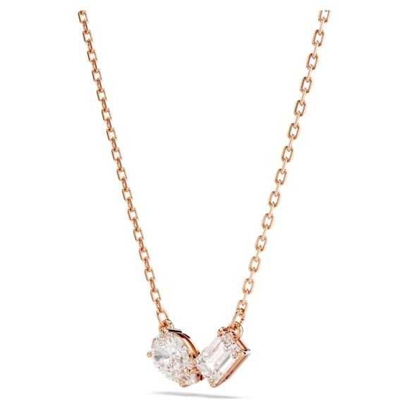 Mesmera set, Mixed cuts, White, Rose gold-tone plated - Swarovski, 5684779
