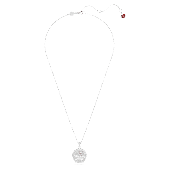 I LOVE NY pendant, White, Rhodium plated - Swarovski, 5685641