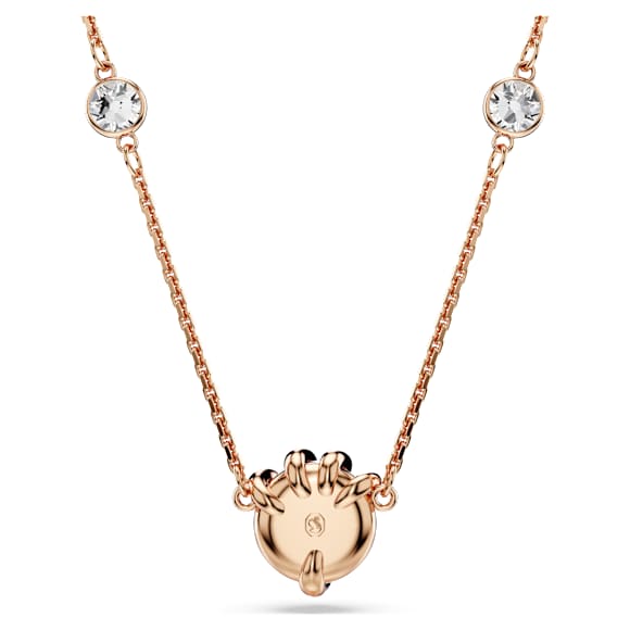 Pandantiv Dragon & Phoenix, Perle de cristal, Gheara dragonului, Alb, Placat cu nuanță roz-aurie - Swarovski, 5685774