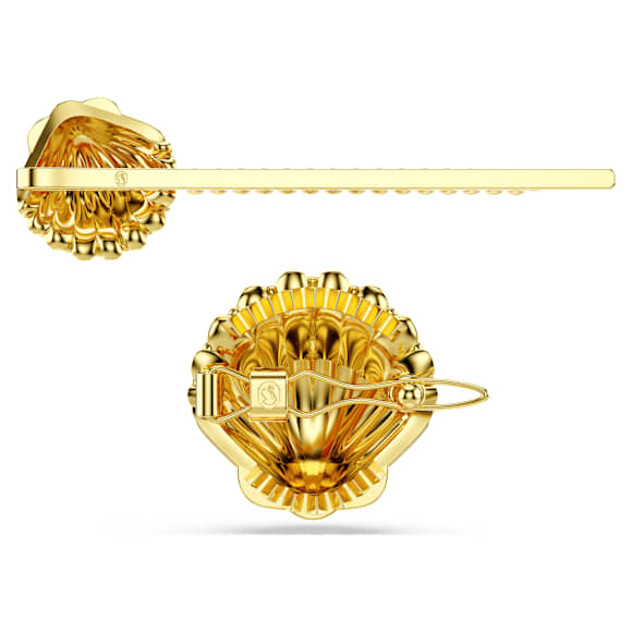 Idyllia hair pin, Set (2), Shell, White, Mixed metal finish - Swarovski, 5686437
