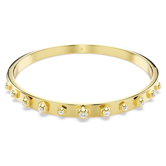 Numina Armreif, Gemischte Rundschliffe, Weiß, 18K Goldbeschichtet - Swarovski, 5686948