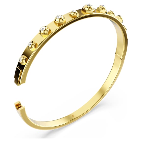 Numina Armreif, Gemischte Rundschliffe, Weiß, 18K Goldbeschichtet - Swarovski, 5686948