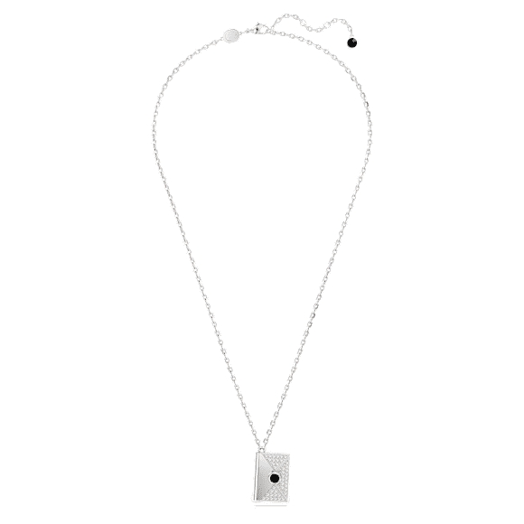 Letra 項鏈, 銘刻雋永情書, 白色, 鍍白金色 - Swarovski, 5687020