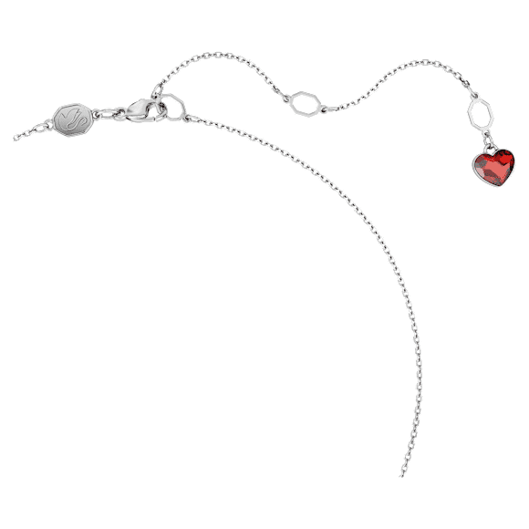 I LOVE NY pendant, Red, Rhodium plated - Swarovski, 5687027