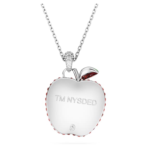 I LOVE NY pendant, Red, Rhodium plated - Swarovski, 5687027