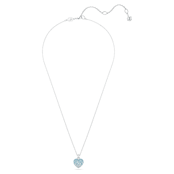 Hyperbola 鏈墜, 心形, 藍色, 鍍白金色 - Swarovski, 5687624