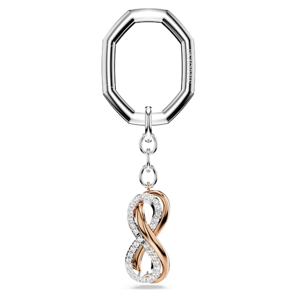 Key ring, Infinity, White, Mixed metal finish - Swarovski, 5687996