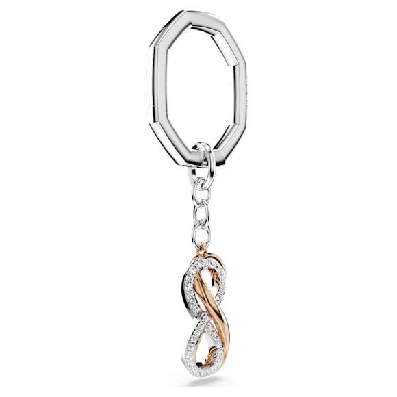 Key ring, Infinity, White, Mixed metal finish - Swarovski, 5687996