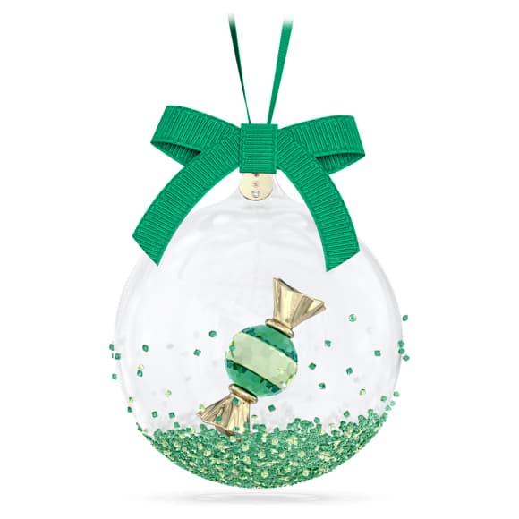Holiday Cheers dulcis ボールオーナメント グリーン | Swarovski