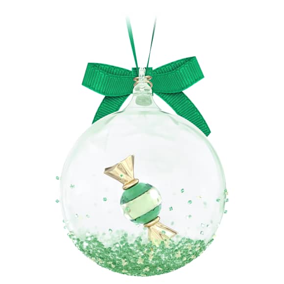 Holiday Cheers dulcis ボールオーナメント グリーン | Swarovski