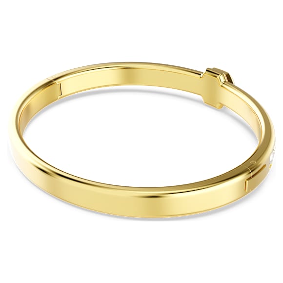 Numina bangle, Round cut, White, Gold-tone plated - Swarovski, 5688493