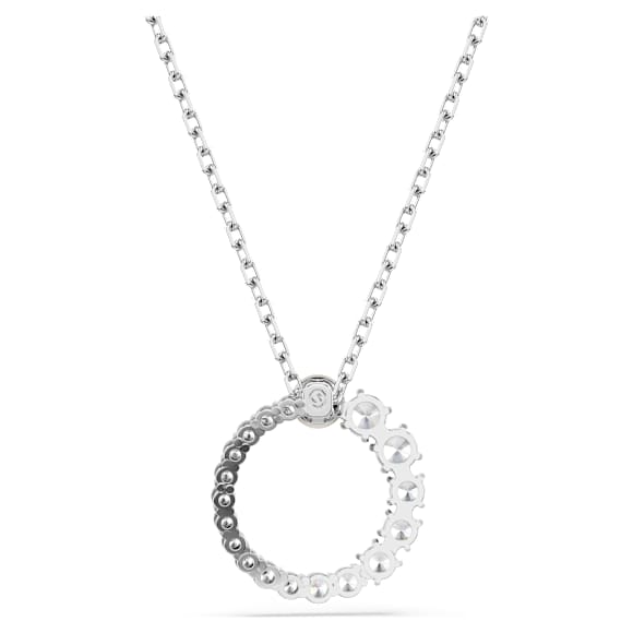 Pendente Matrix, Crystal Pearl, Taglio Round, Bianco, Placcato rodio - Swarovski, 5688751