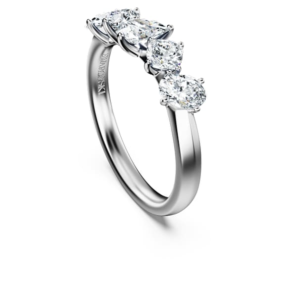 Pierścionek Galaxy, Diamenty laboratoryjne 1 karata, Kształty różnorodne, 18K białe złoto - Swarovski, 5688849