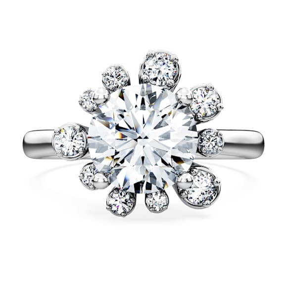 Galaxy ring, Lab-grown diamonds 2 ct tw, Round shape, 18K white gold - Swarovski, 5688862