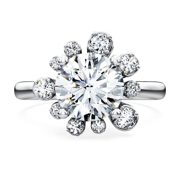 Galaxy ring, Lab-grown diamonds 2 ct tw, Round shape, 18K white gold - Swarovski, 5688865